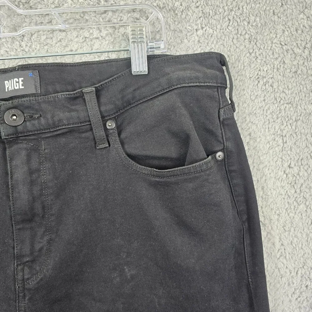 Paige Men's Black Federal Slim Straight Black Denim Jeans Size 36 x 25